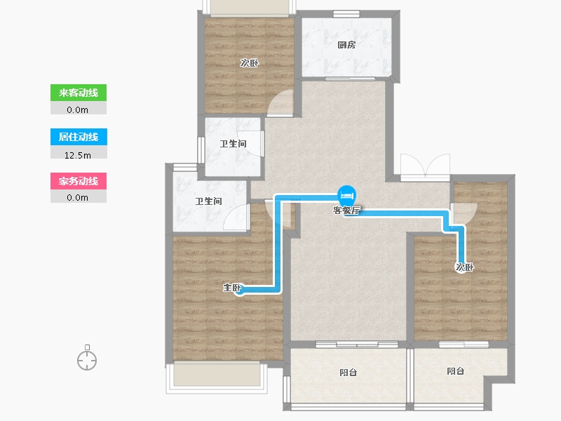 江苏省-镇江市-天怡·天瑞宸-100.80-户型库-动静线