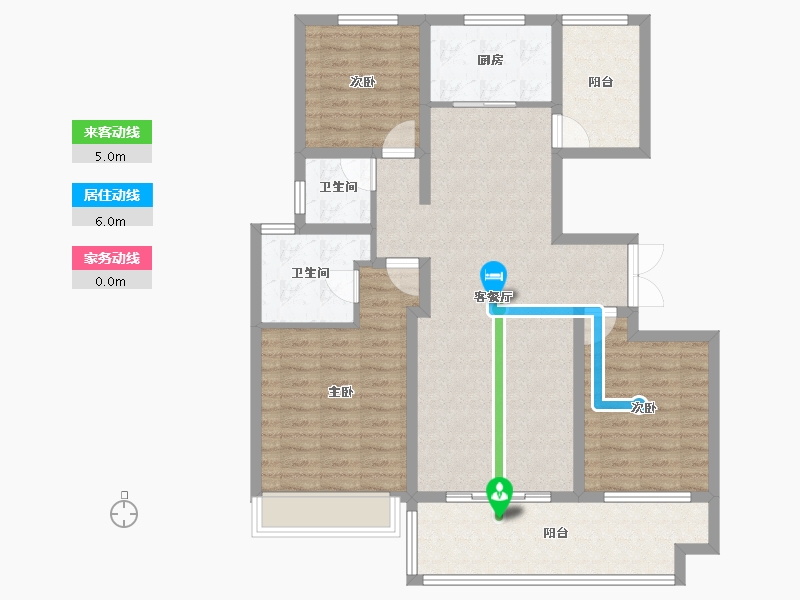 江苏省-镇江市-天怡·天壹人家-104.00-户型库-动静线