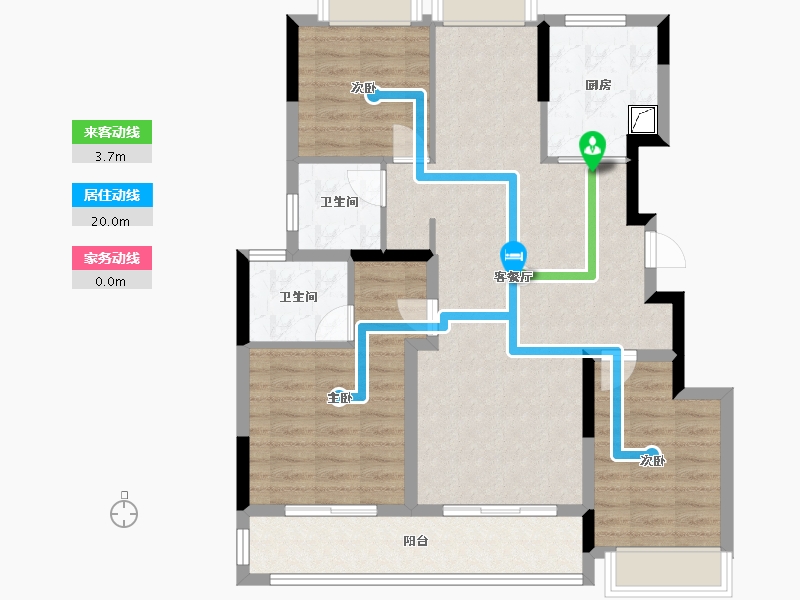 江苏省-镇江市-融创·京源里-95.27-户型库-动静线