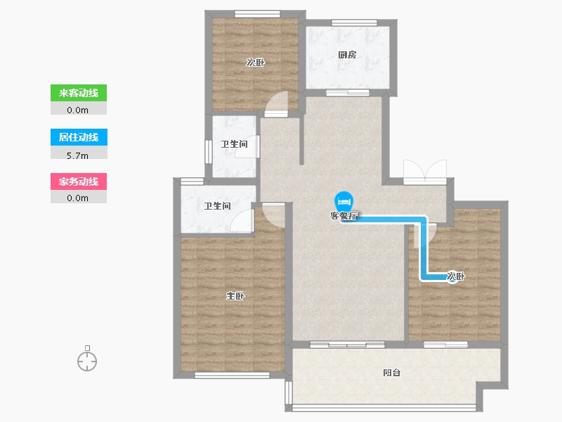 江苏省-镇江市-天怡·紫宸-104.90-户型库-动静线