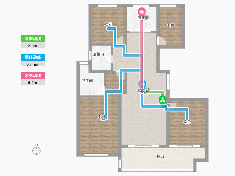 江苏省-镇江市-天怡·紫宸-111.20-户型库-动静线