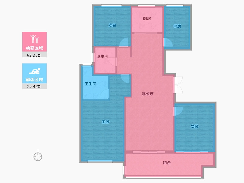 江苏省-镇江市-天怡·紫宸-111.20-户型库-动静分区