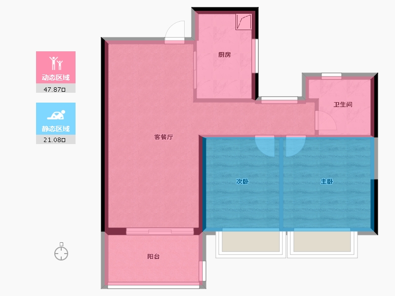 江苏省-镇江市-融创·京源里-61.60-户型库-动静分区