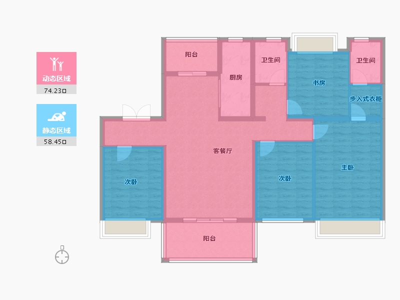 江苏省-镇江市-天怡·天瑞宸-119.20-户型库-动静分区