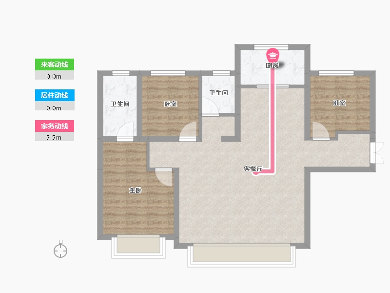 新疆维吾尔自治区-乌鲁木齐市-秦基·高铁1号院-81.07-户型库-动静线