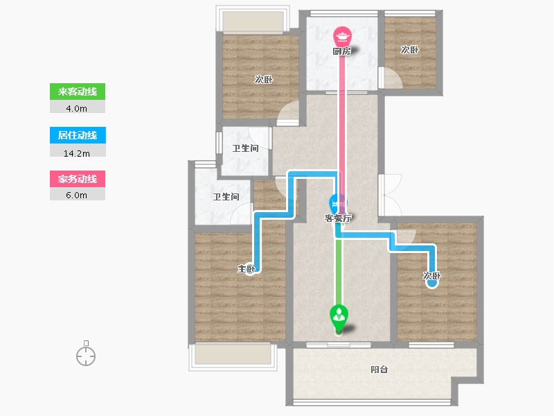 江苏省-镇江市-天怡·天壹人家-103.30-户型库-动静线