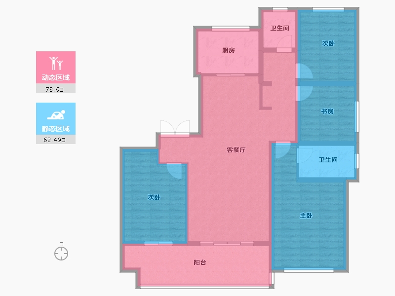 江苏省-镇江市-天怡·紫宸-122.41-户型库-动静分区