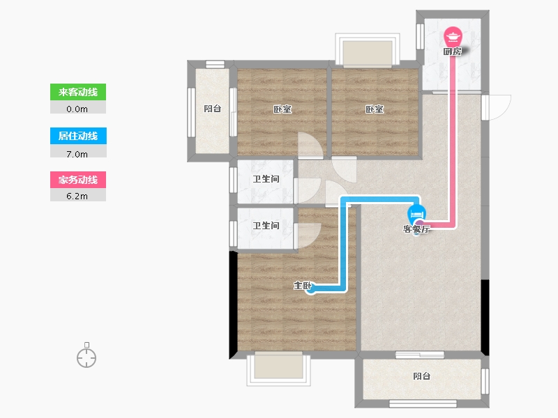 广西壮族自治区-南宁市-柳沙新天地-90.00-户型库-动静线