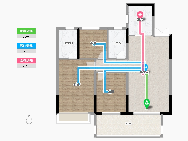 江苏省-镇江市-天怡·天壹人家-92.80-户型库-动静线