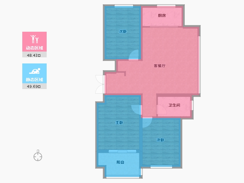 江苏省-镇江市-天怡·紫宸-88.00-户型库-动静分区