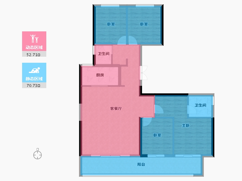 云南省-昆明市-龙湖揽境-111.96-户型库-动静分区