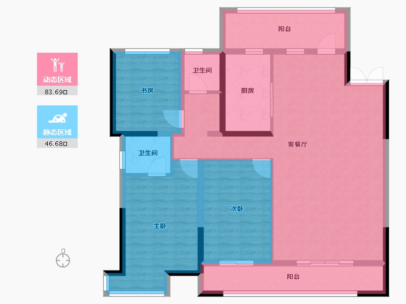 宁夏回族自治区-银川市-龙辰九悦湾三期-117.19-户型库-动静分区