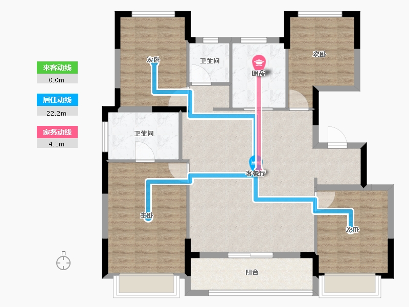 浙江省-杭州市-春宸上府-111.20-户型库-动静线