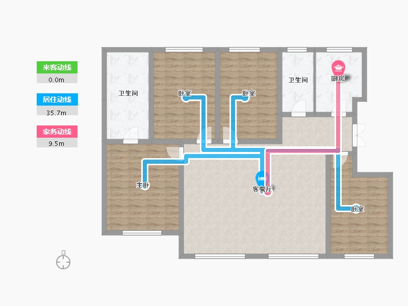 新疆维吾尔自治区-乌鲁木齐市-能源居小区-133.40-户型库-动静线