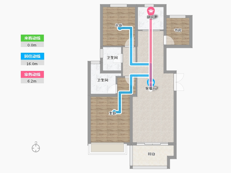 江苏省-镇江市-天怡·天瑞宸-87.20-户型库-动静线