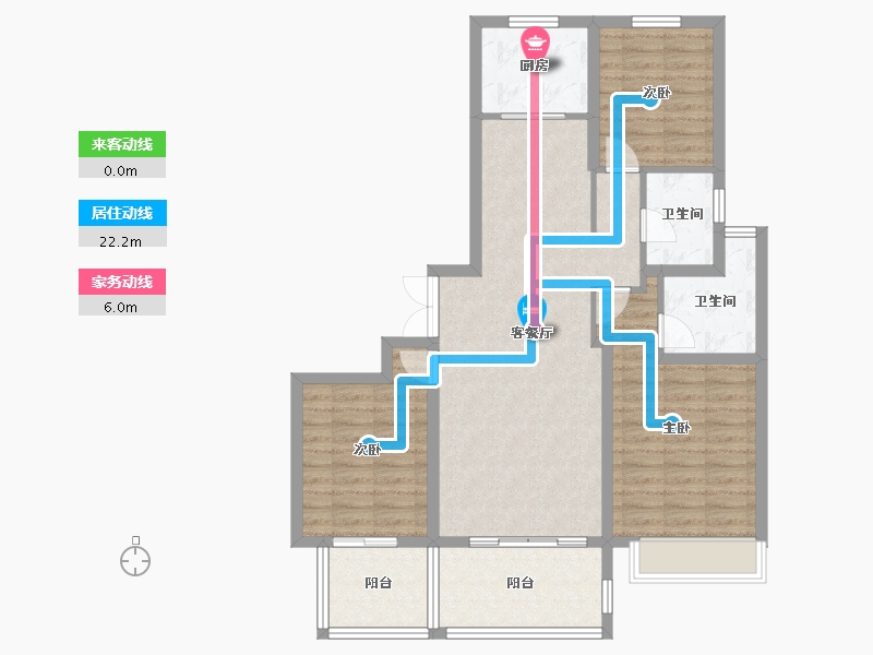 江苏省-镇江市-天怡·天壹人家-96.01-户型库-动静线