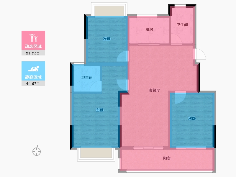 江苏省-镇江市-融创·京源里-88.00-户型库-动静分区