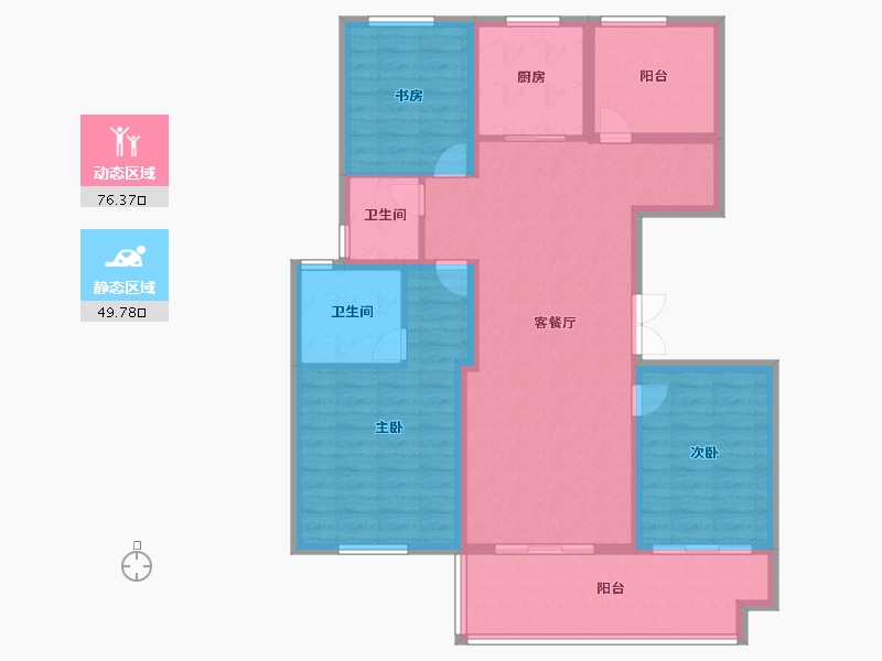 江苏省-镇江市-天怡·紫宸-113.60-户型库-动静分区