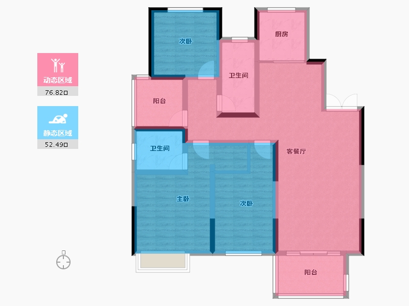 江苏省-镇江市-天怡·天壹人家-115.20-户型库-动静分区