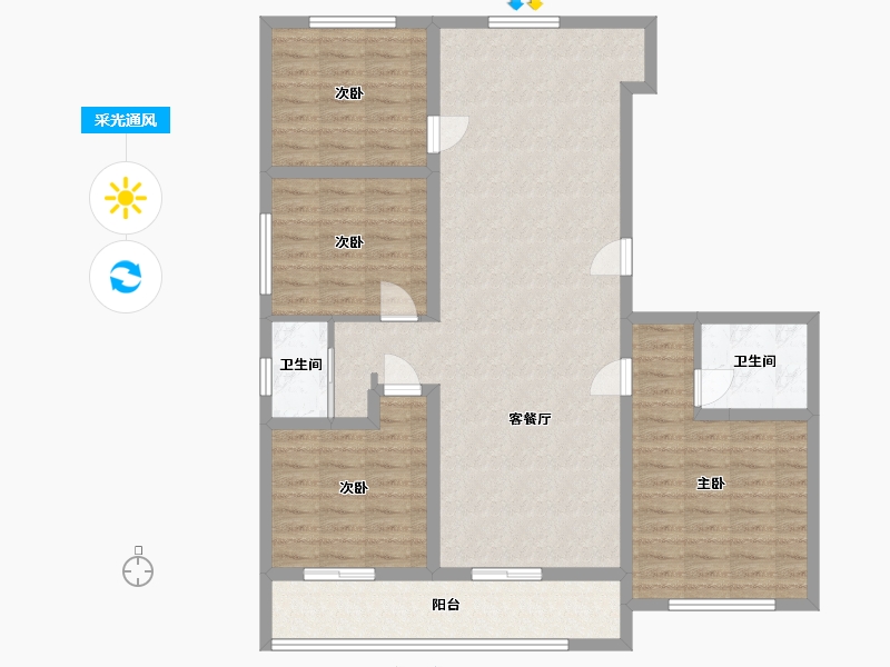 河北省-承德市-和顺御园-130.00-户型库-采光通风