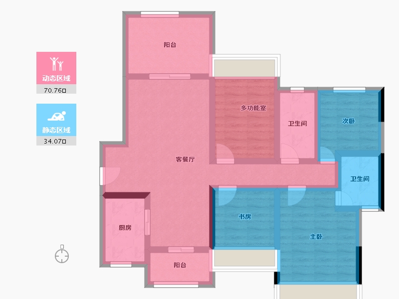 广东省-江门市-海悦东晟-91.28-户型库-动静分区