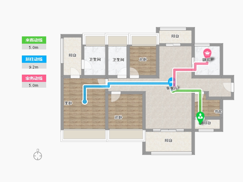 广东省-江门市-万科金域华府-94.73-户型库-动静线