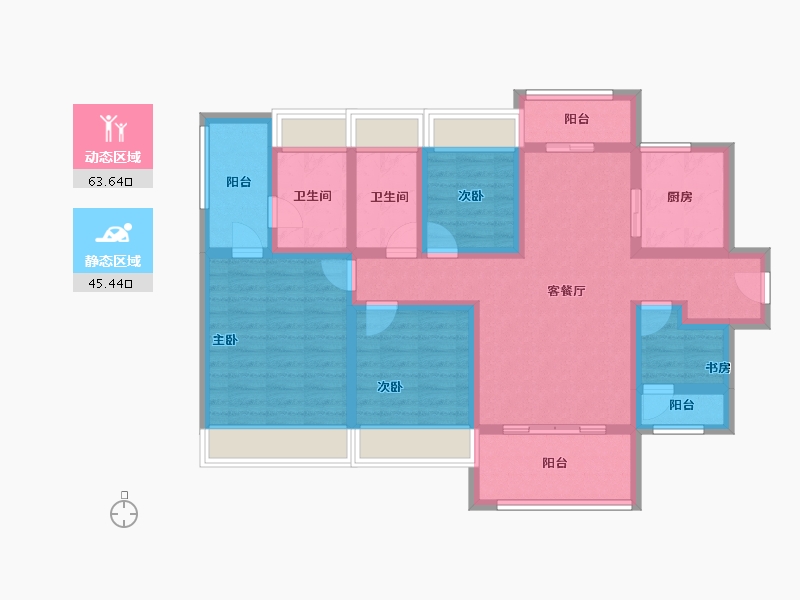 广东省-江门市-万科金域华府-94.73-户型库-动静分区