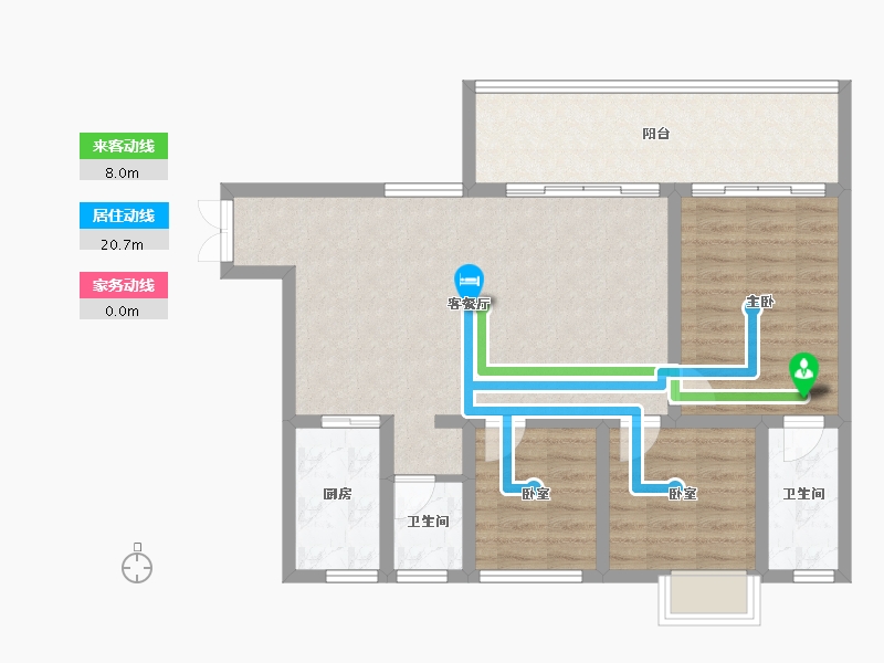 四川省-乐山市-峨眉·华瑞城-87.33-户型库-动静线