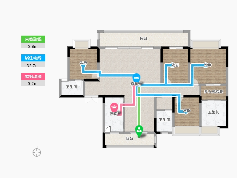 贵州省-遵义市-阳光城溪山悦-159.20-户型库-动静线