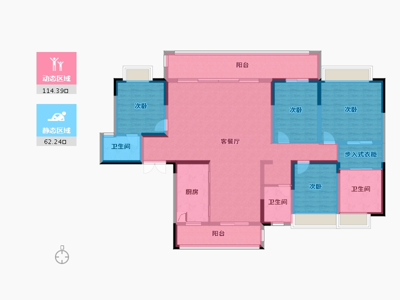 贵州省-遵义市-阳光城溪山悦-159.20-户型库-动静分区