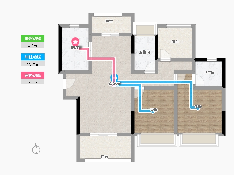 广东省-江门市-江门碧桂园凤凰城-94.15-户型库-动静线