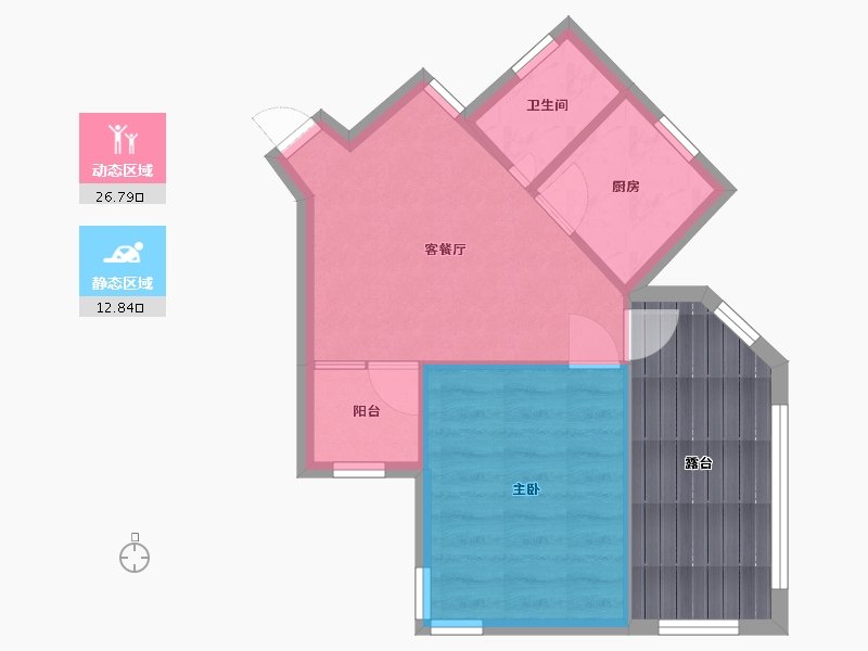 上海-上海市-桃园新村-45.00-户型库-动静分区