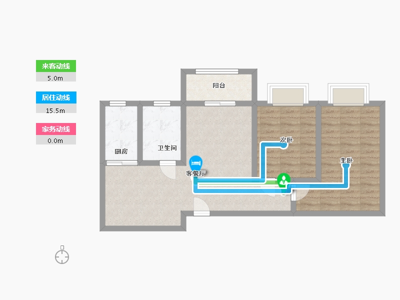 陕西省-宝鸡市-盛世华庄-71.00-户型库-动静线