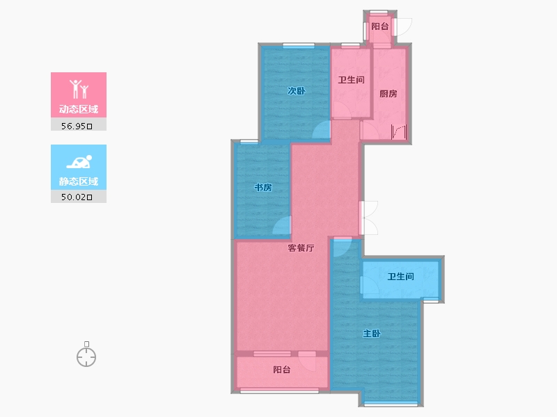 北京-北京市-大郊亭北街-105.00-户型库-动静分区