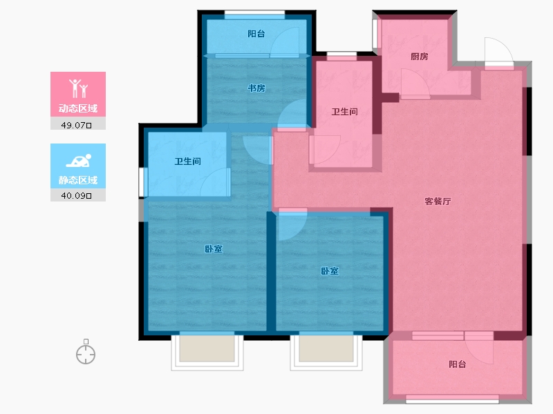 天津-天津市-东昊·骏璟学府-78.17-户型库-动静分区