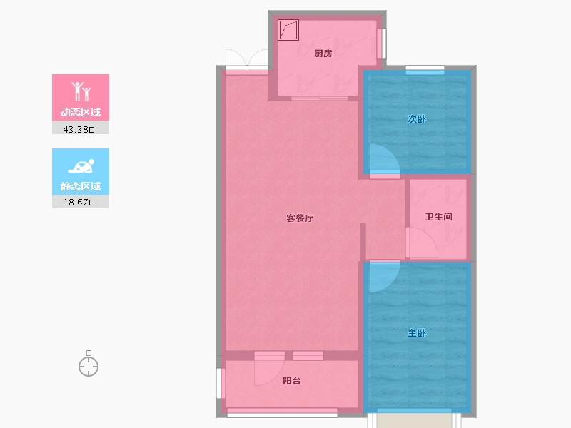 河北省-邢台市-臻园-54.57-户型库-动静分区