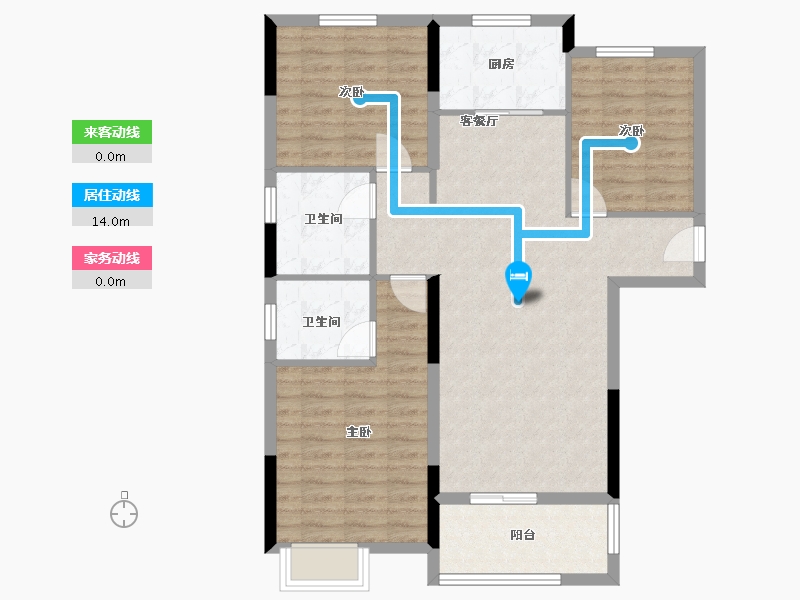 湖北省-咸宁市-碧水龙城-93.17-户型库-动静线