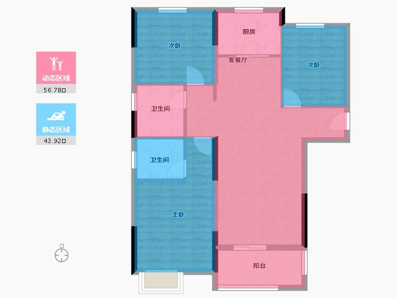 湖北省-咸宁市-碧水龙城-93.17-户型库-动静分区