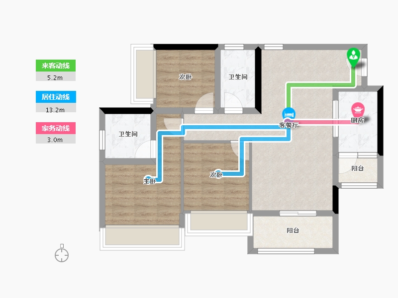 广东省-江门市-盛安江畔-73.16-户型库-动静线