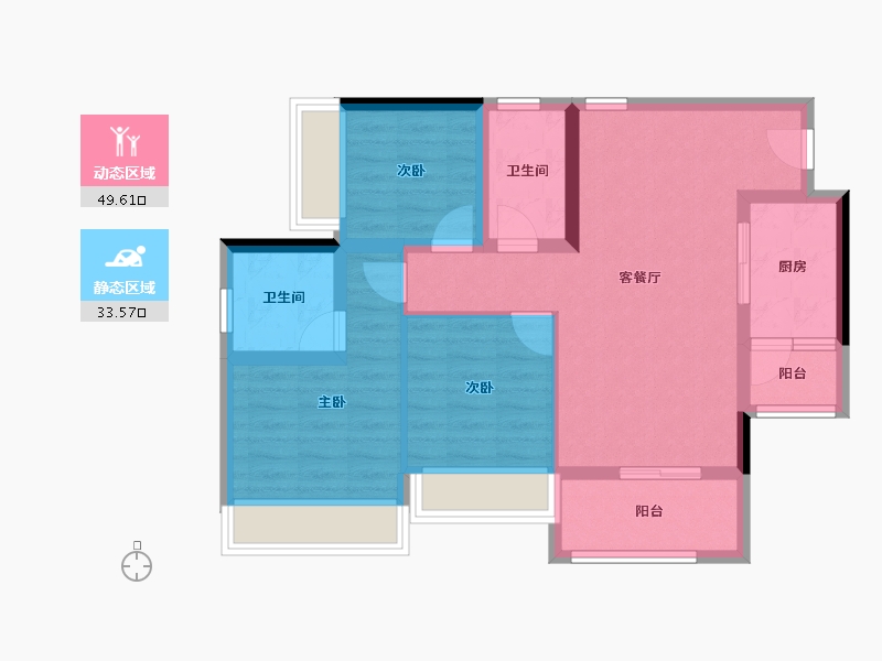 广东省-江门市-盛安江畔-73.16-户型库-动静分区