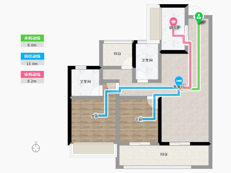 广东省-江门市-碧桂园·翡翠城-79.15-户型库-动静线