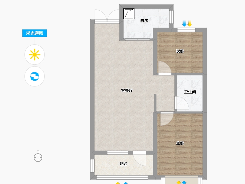 河北省-邢台市-臻园-58.48-户型库-采光通风