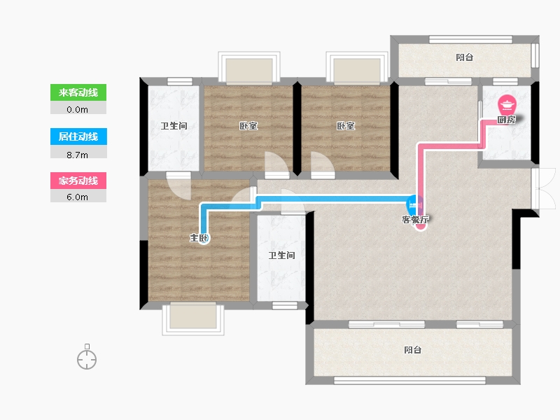 湖北省-宜昌市-中铁·龙盘湖·世纪山水-126.00-户型库-动静线