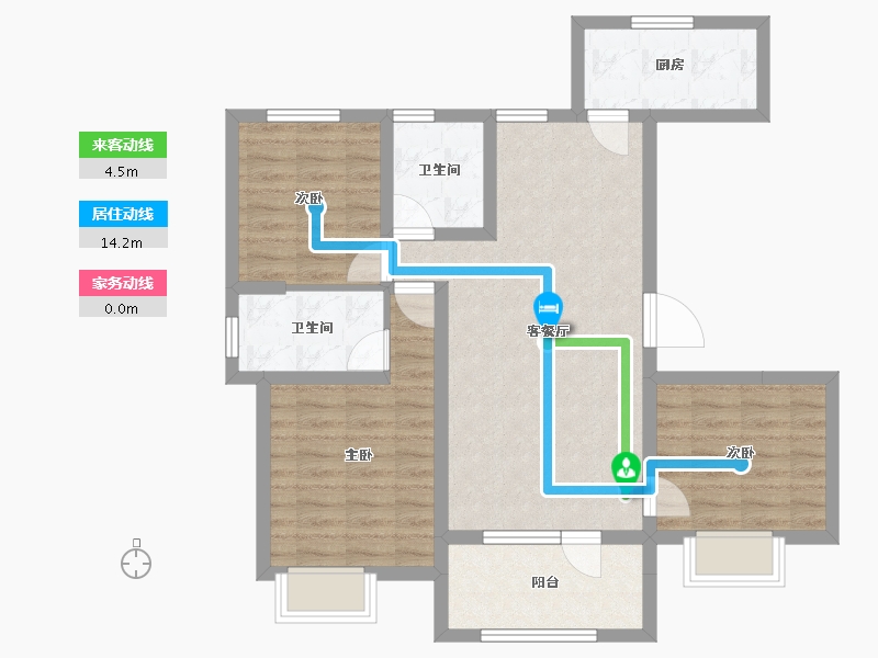 天津-天津市-东昊·骏璟学府-81.23-户型库-动静线