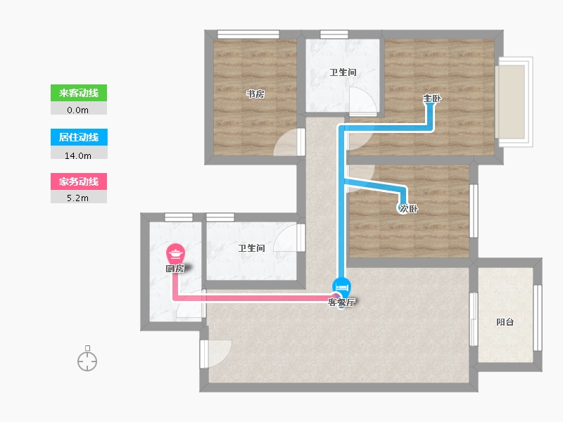 广西壮族自治区-南宁市-龙湖春江天越-67.00-户型库-动静线