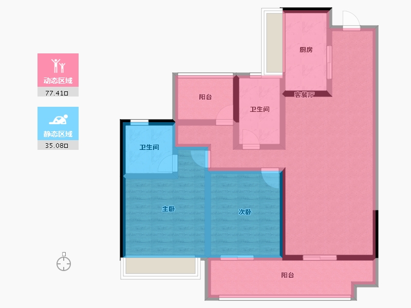 广东省-江门市-碧桂园·翡翠城-99.15-户型库-动静分区