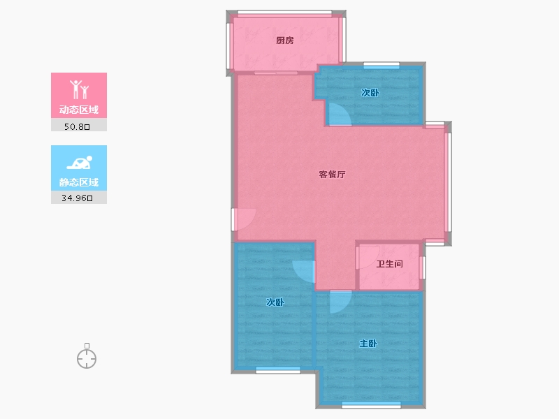 山东省-烟台市-天一苑小区-3号楼-74.36-户型库-动静分区