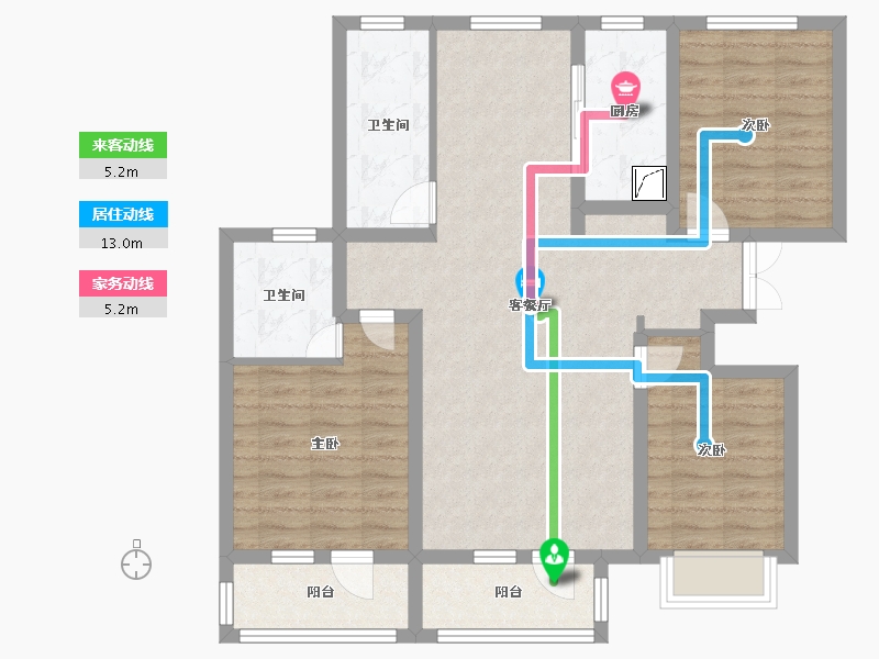 河北省-邢台市-臻园-93.57-户型库-动静线