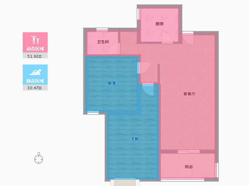 山东省-济南市-黄台小区-73.00-户型库-动静分区