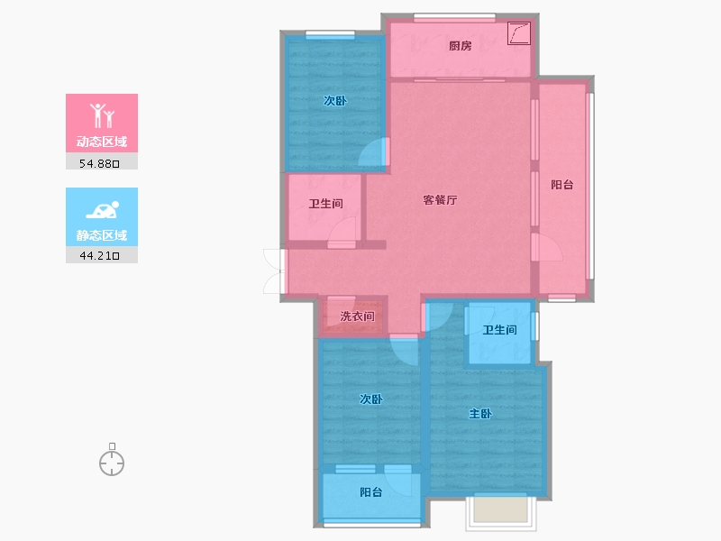 河北省-邢台市-臻园-87.18-户型库-动静分区